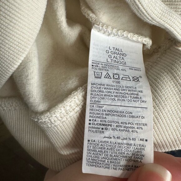 Old Navy•Cream drawstring•pre-loved great condition•size Lg - Picture 5 of 5